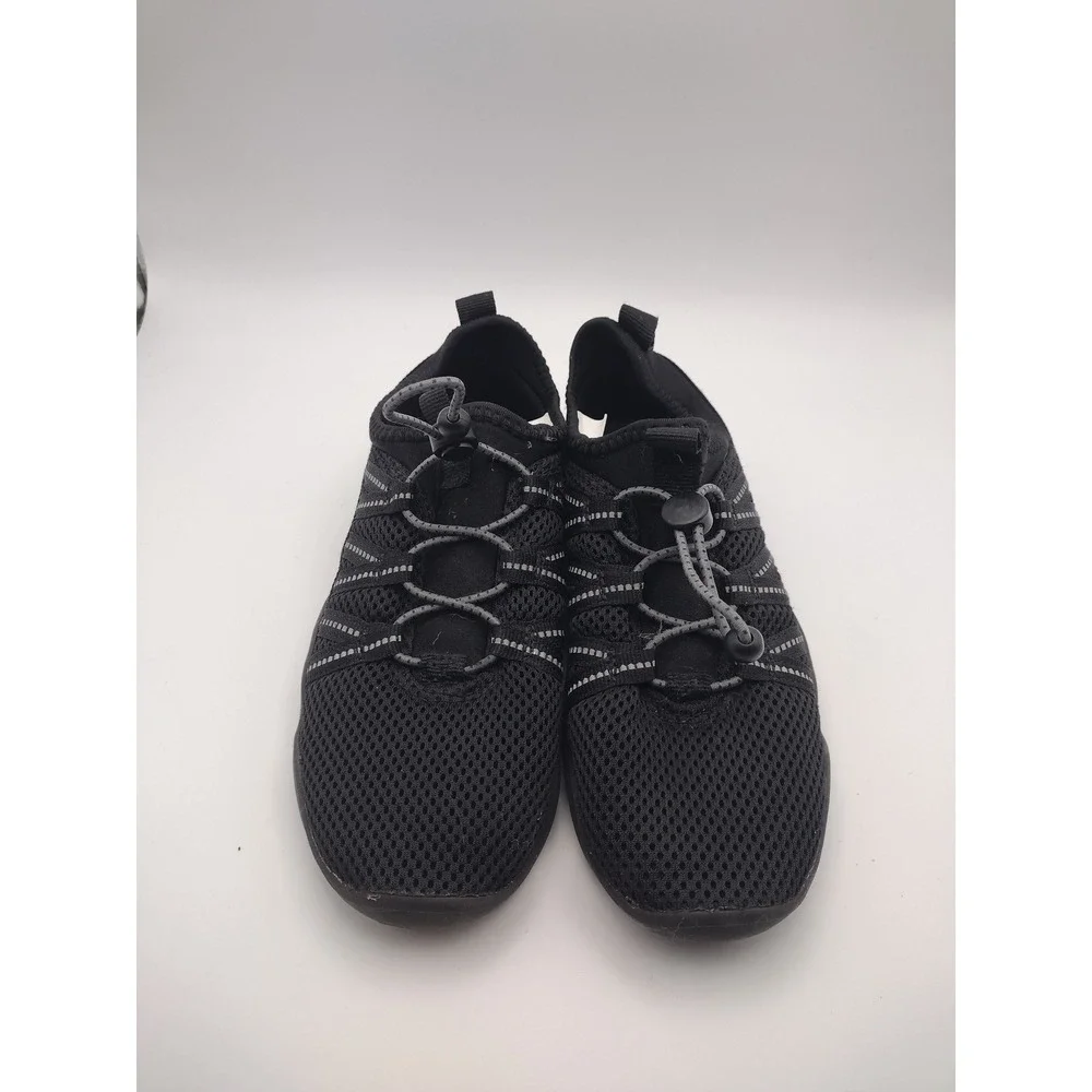 All in Motion Kids Black Mesh Water Shoes Bungee Toggle Slip On Size 2